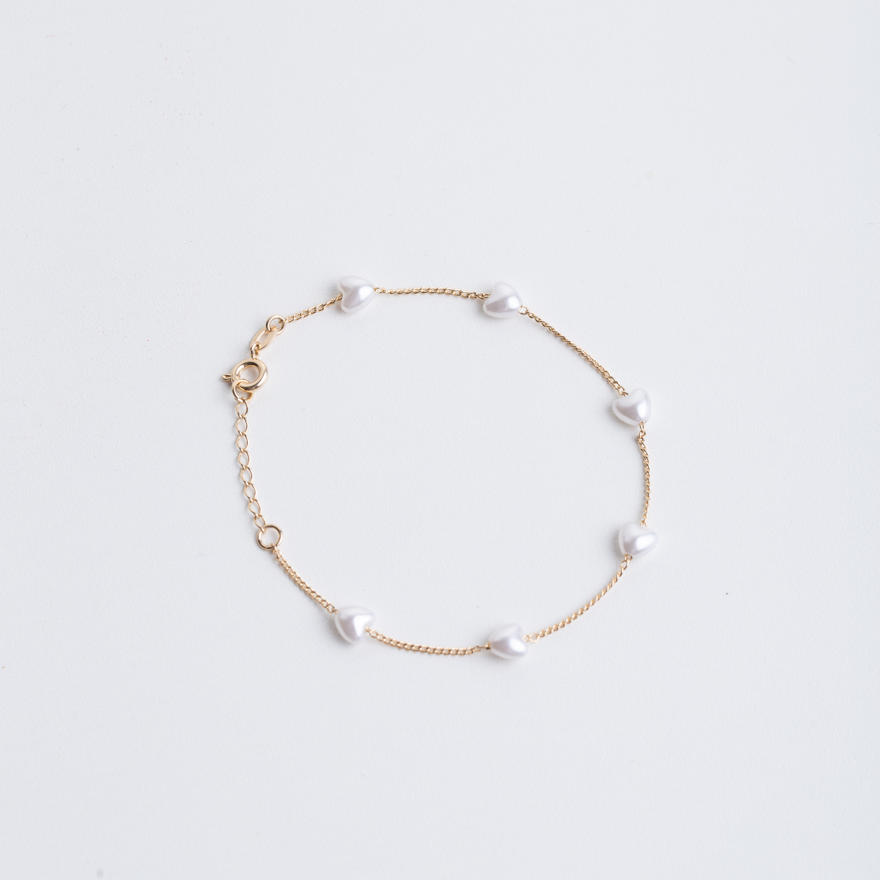 19781 Chain Bracelet with Heart Pearls